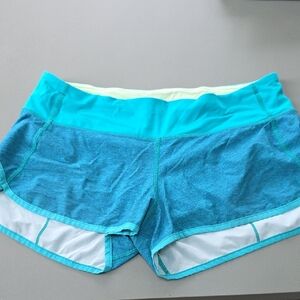 Lululemon Athletica Teal and Aqua Athletic Shorts